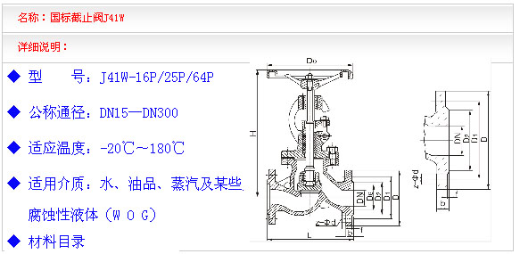 国标截止阀